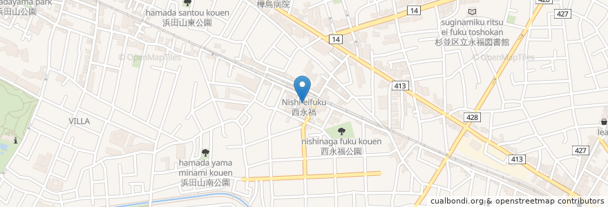 Mapa de ubicacion de すし三崎丸 en Japan, Tokyo, Suginami.