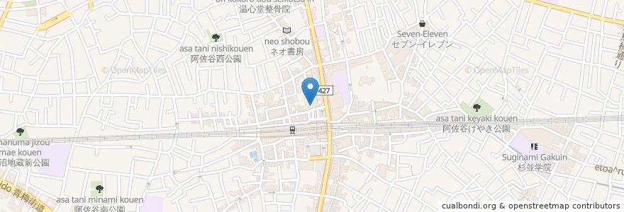 Mapa de ubicacion de バーガーキング en Japan, Tokio, 杉並区.