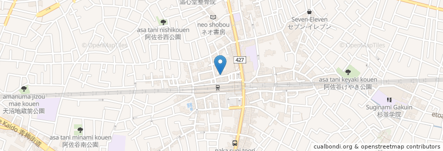 Mapa de ubicacion de Rideau en اليابان, 東京都, 杉並区.