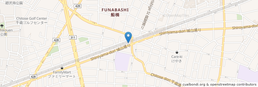 Mapa de ubicacion de 千歳歯科クリニック en ژاپن, 東京都, 世田谷区.