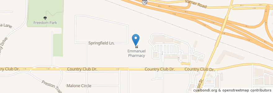 Mapa de ubicacion de Emmanuel Pharmacy en Соединённые Штаты Америки, Калифорния, Riverside County, Palm Desert.