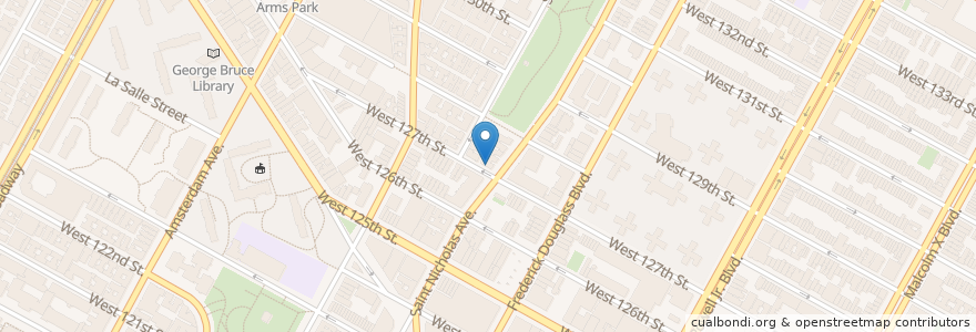 Mapa de ubicacion de Harlem Maison en アメリカ合衆国, ニューヨーク州, New York, New York County, Manhattan, Manhattan Community Board 10, Manhattan Community Board 9.