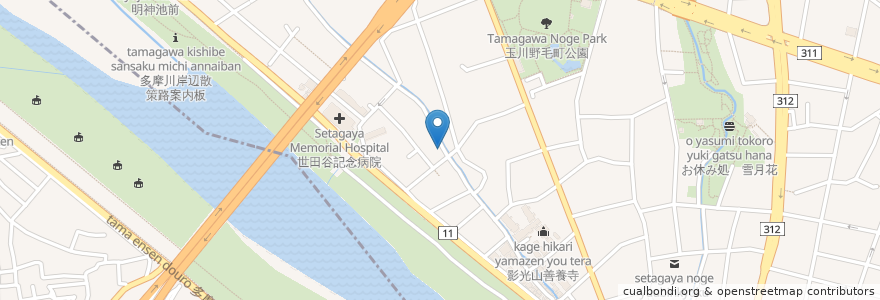 Mapa de ubicacion de 日本パーク en Japão, Tóquio, 世田谷区.
