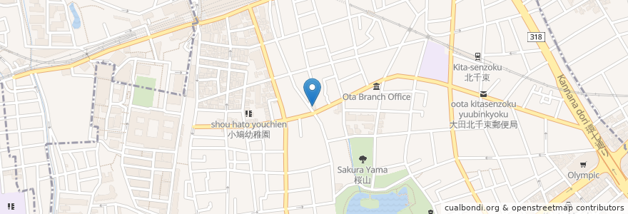 Mapa de ubicacion de 大岡山 キリスト教会 en Japan, Tokyo, Ota.