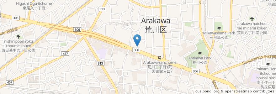 Mapa de ubicacion de 荒川外科肛門科医院 en Jepun, 東京都.