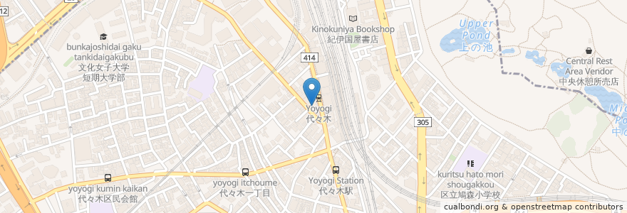 Mapa de ubicacion de マクドナルド en اليابان, 東京都, 新宿区, 渋谷区.
