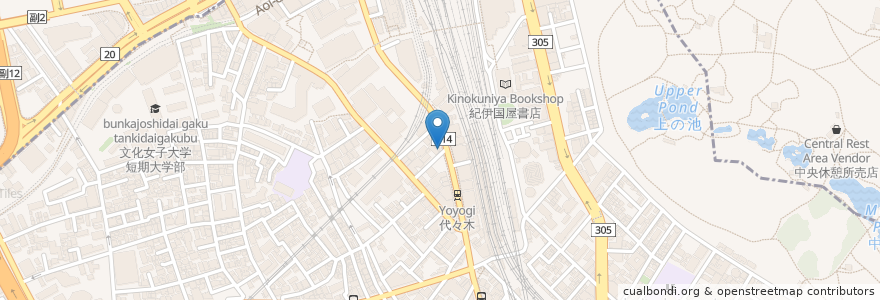 Mapa de ubicacion de 代々木商店 en Jepun, 東京都, 新宿区, 渋谷区.