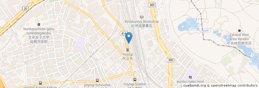 Mapa de ubicacion de 東京スクールオブビジネス en 日本, 東京都, 新宿区, 渋谷区.