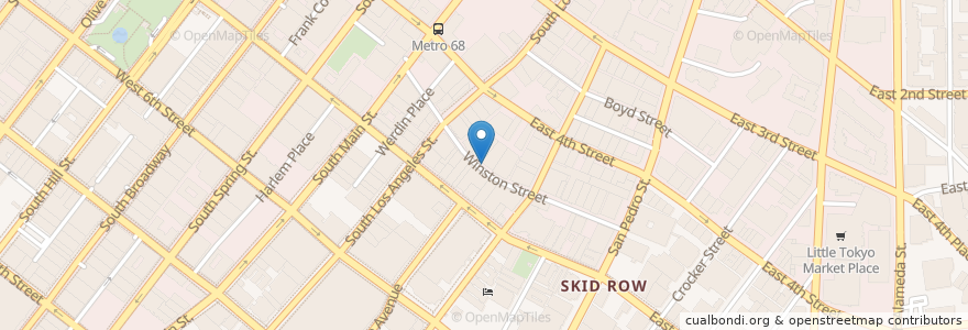 Mapa de ubicacion de St. Vincent's Cardinal Manning Center en Amerika Syarikat, California, Los Angeles County, Los Angeles.