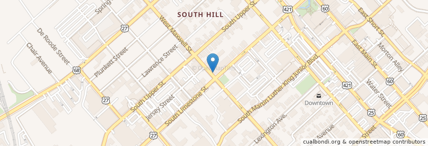 Mapa de ubicacion de Sav's Chill en États-Unis D'Amérique, Kentucky, Fayette County, Lexington.