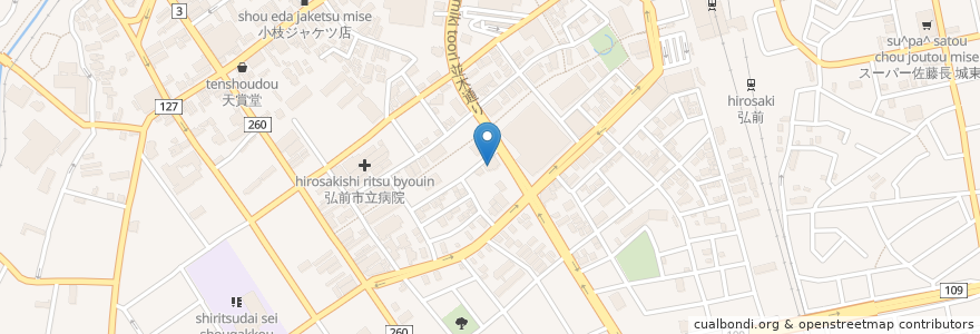 Mapa de ubicacion de ガスト en Japão, 青森県, 弘前市.