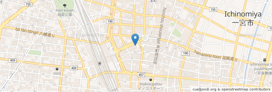 Mapa de ubicacion de 割烹みのる en Japan, Präfektur Aichi, 一宮市.