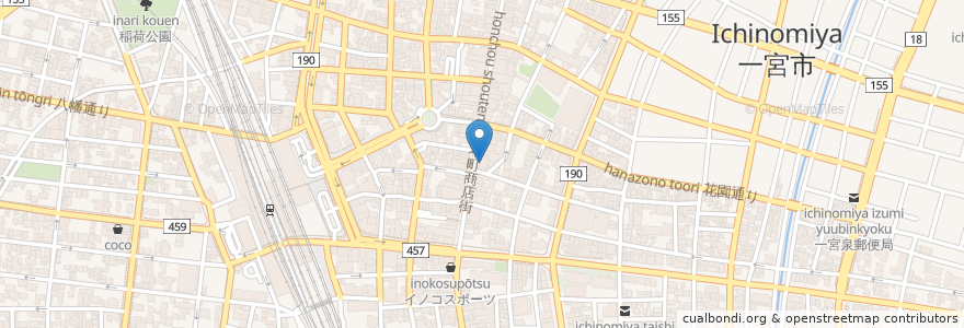 Mapa de ubicacion de 川口屋 en Japão, 愛知県, 一宮市.