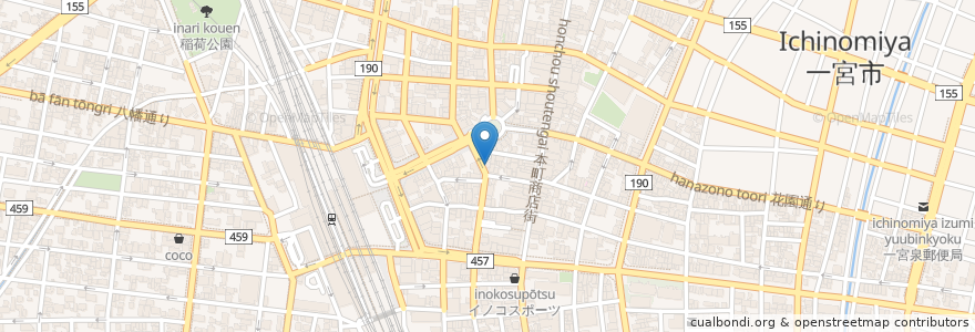 Mapa de ubicacion de HUNNY & BUNNY en Japón, Prefectura De Aichi, 一宮市.