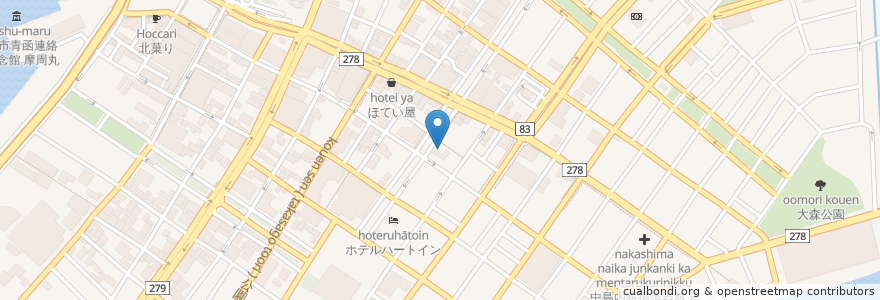 Mapa de ubicacion de がんぐろ en Japon, Préfecture De Hokkaidō, 渡島総合振興局, 函館市.