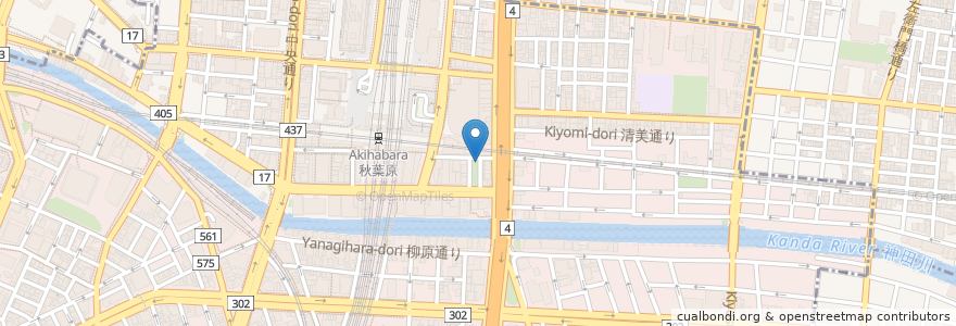 Mapa de ubicacion de 秋葉原公園自転車駐車場 en اليابان, 東京都, 千代田区.