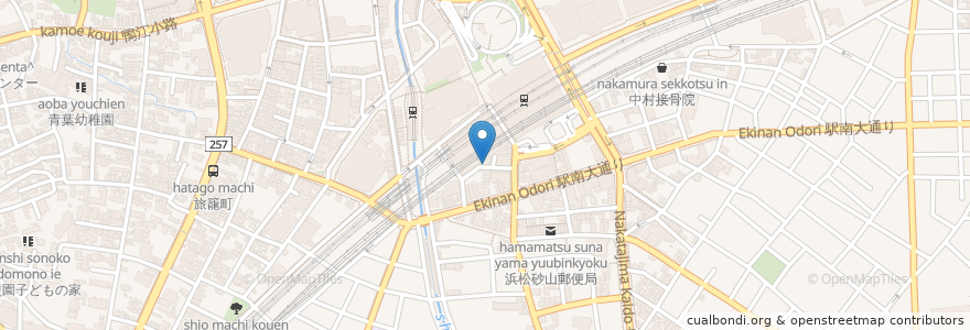 Mapa de ubicacion de 陣太鼓 en Japon, Préfecture De Shizuoka, 浜松市, 中区.