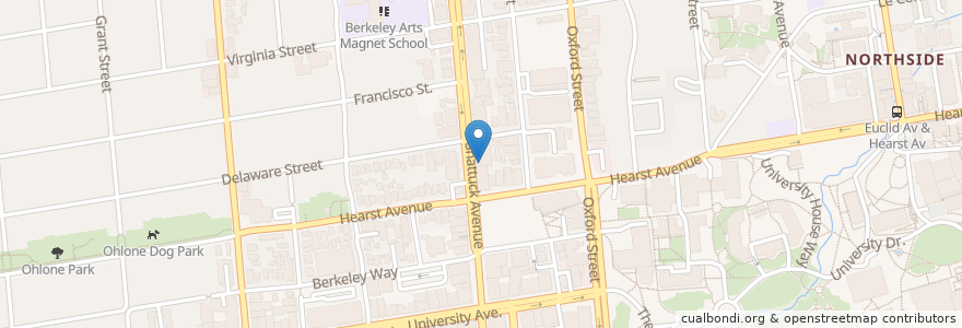 Mapa de ubicacion de Mad Seoul en United States, California, Alameda County, Berkeley.