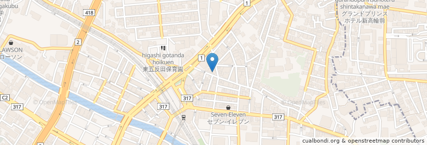 Mapa de ubicacion de フレッシュネスバーガー en Japan, Tokio, 品川区.