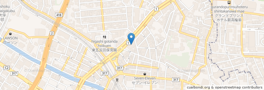 Mapa de ubicacion de 横浜銀行 en ژاپن, 東京都, 品川区.