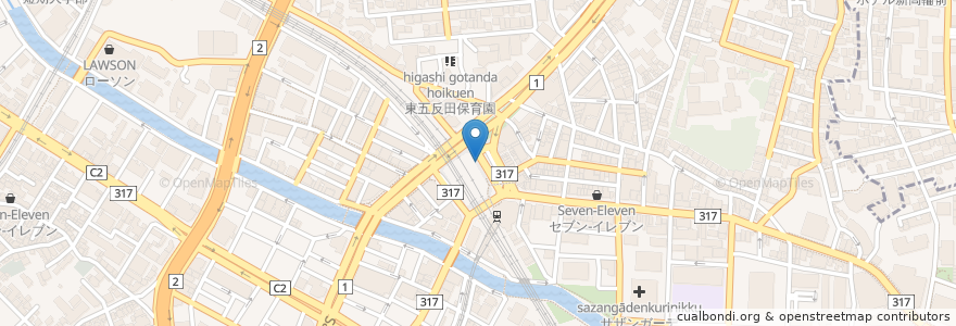Mapa de ubicacion de 五反田駅【降車専用扱い】 en Japon, Tokyo, 品川区.