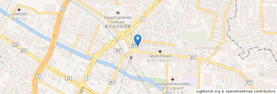 Mapa de ubicacion de 玄品ふぐ en Jepun, 東京都, 品川区.