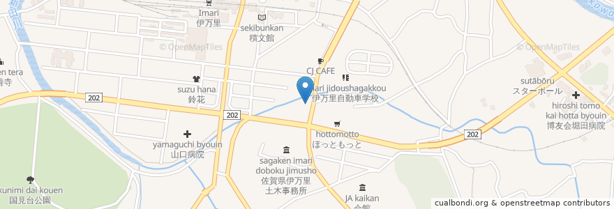 Mapa de ubicacion de 珈琲館 en Japon, Préfecture De Saga, 伊万里市.