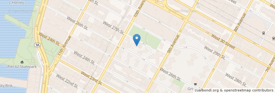 Mapa de ubicacion de John Lovejoy Elliott Center en États-Unis D'Amérique, New York, New York, New York County, Manhattan, Manhattan Community Board 4.