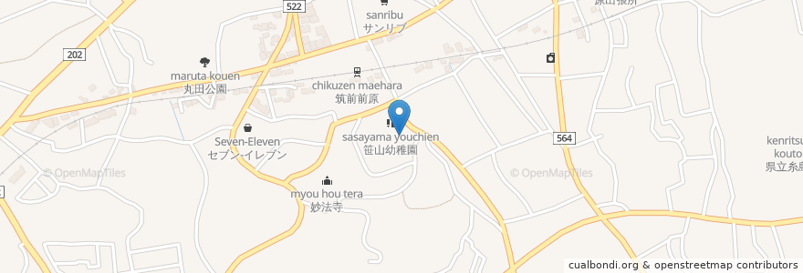 Mapa de ubicacion de 照光寺 en Jepun, 福岡県, 糸島市.