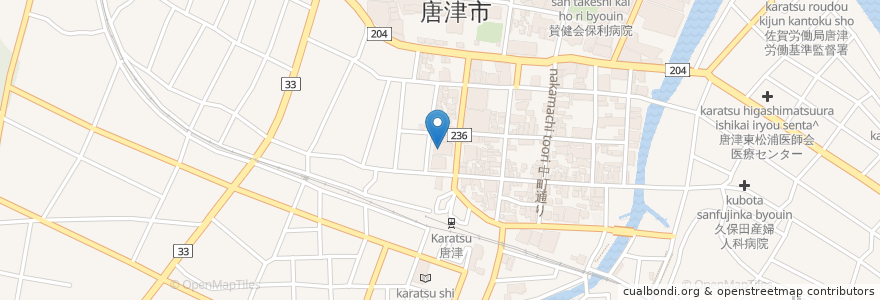 Mapa de ubicacion de 本勝寺 en Japon, Préfecture De Saga, 唐津市.