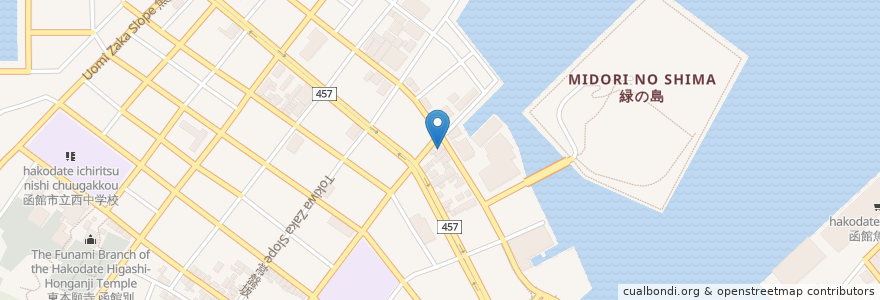 Mapa de ubicacion de 福々亭 en 日本, 北海道, 渡島総合振興局, 函館市.