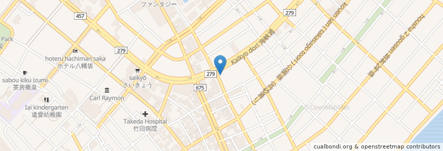 Mapa de ubicacion de 函館西部脳神経クリニック en 日本, 北海道, 渡島総合振興局, 函館市.