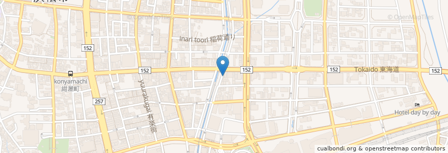 Mapa de ubicacion de 珈琲専心 粋庵 en Japonya, 静岡県, 浜松市, 中区.
