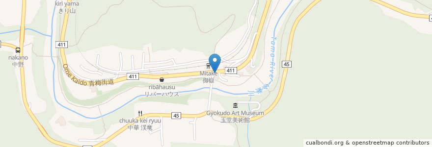 Mapa de ubicacion de 東峰園 en Japan, Tokio, 青梅市.