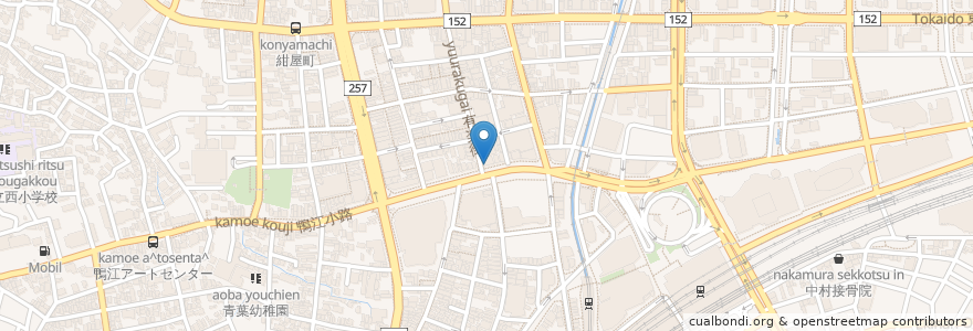 Mapa de ubicacion de すき家 en 日本, 静冈县, 浜松市, 中区.