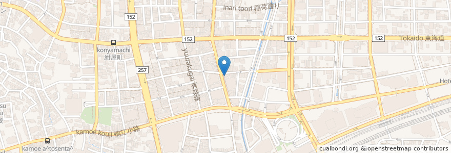 Mapa de ubicacion de うっかり友蔵 en Jepun, 静岡県, 浜松市, 中区.