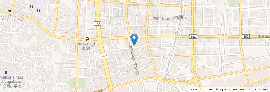 Mapa de ubicacion de かに道楽 en Japón, Prefectura De Shizuoka, 浜松市, 中区.