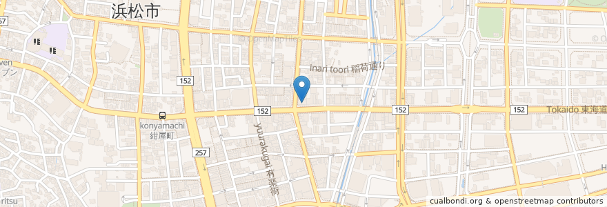 Mapa de ubicacion de まねき猫 en Japan, Shizuoka Prefecture, Hamamatsu, Naka Ward.