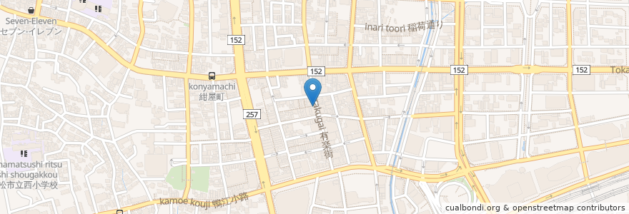 Mapa de ubicacion de みやひろ en اليابان, شيزوكا, 浜松市, 中区.
