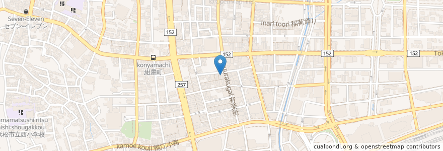 Mapa de ubicacion de 大多福 en Jepun, 静岡県, 浜松市, 中区.
