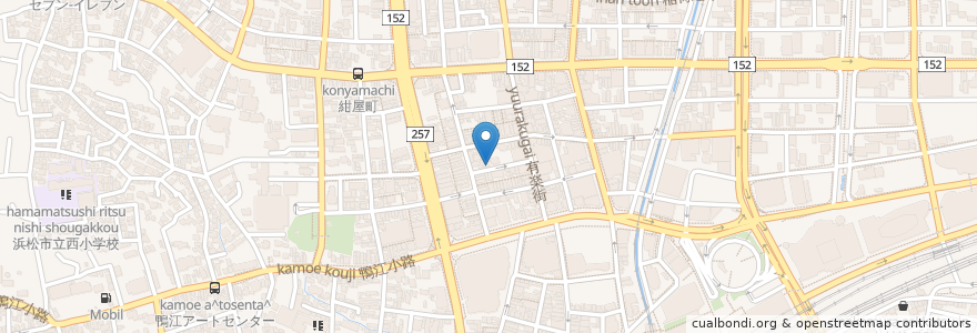 Mapa de ubicacion de とんかつ幸楽 en اليابان, شيزوكا, 浜松市, 中区.