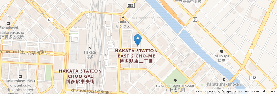 Mapa de ubicacion de トラストパーク en Japan, Präfektur Fukuoka, 福岡市, 博多区.