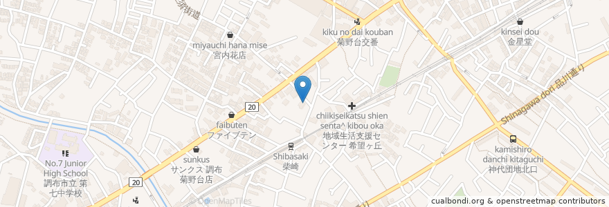 Mapa de ubicacion de 手紙舎 2nd story en Japon, Tokyo, 調布市.