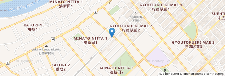 Mapa de ubicacion de 独一処餃子 en 일본, 지바현, 市川市.