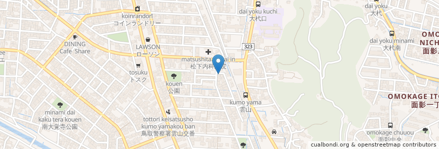 Mapa de ubicacion de インディアン en Япония, Тоттори, 鳥取市.