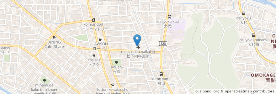 Mapa de ubicacion de 松下内科医院 en Giappone, Prefettura Di Tottori, 鳥取市.