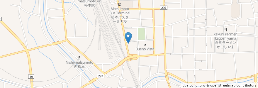 Mapa de ubicacion de orix en Japonya, 長野県, 松本市.