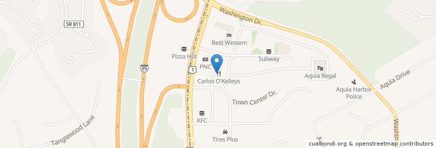 Mapa de ubicacion de Carlos O'Kelly's en ایالات متحده آمریکا, ویرجینیا, Stafford County.