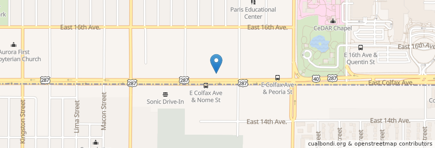 Mapa de ubicacion de Lupita's Restaurant en United States, Colorado, Adams County, Aurora.