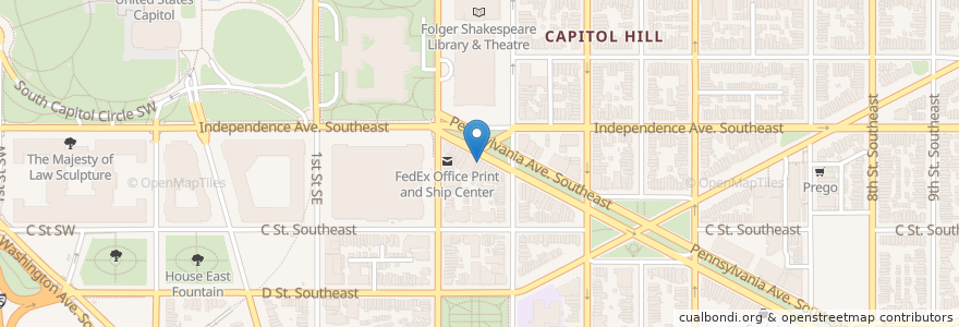 Mapa de ubicacion de Sweetgreen en Estados Unidos De América, Washington D. C., Washington.